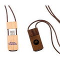 Wood USB Drive w/ Neck Cord - 512 MB